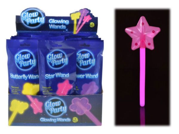 24x Glow Party Glowing Wands In Counter Display